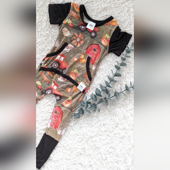 Cute Farm Animal Ready Set Romper 0-6 months RSR - Picture 2 of 7